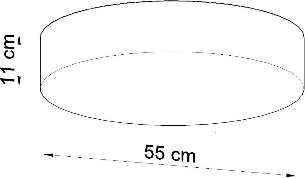 Plafoniera da Soffitto Tonda 4xE27 ARENA 55 in PVC