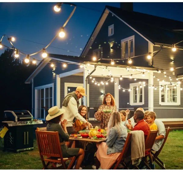 Da esterno catena decorativa MIMOSA 10xE27/1,3W/230V IP44 10 m