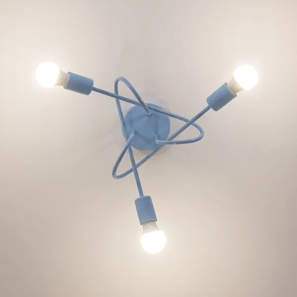 Plafoniera OXFORD 3xE27/15W/230V blu