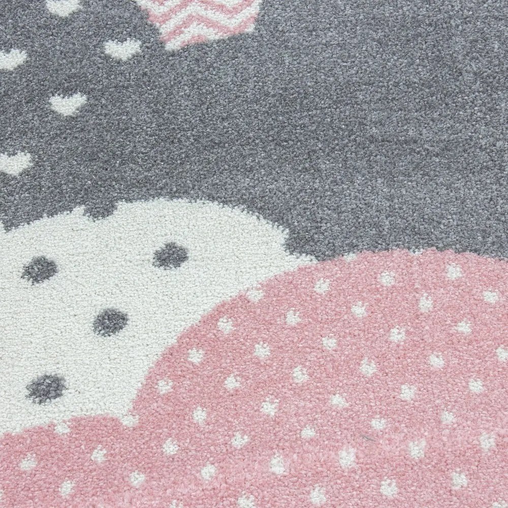 Tappeto per bambini rosa-grigio ø 120 cm Bambi - Ayyildiz Carpets