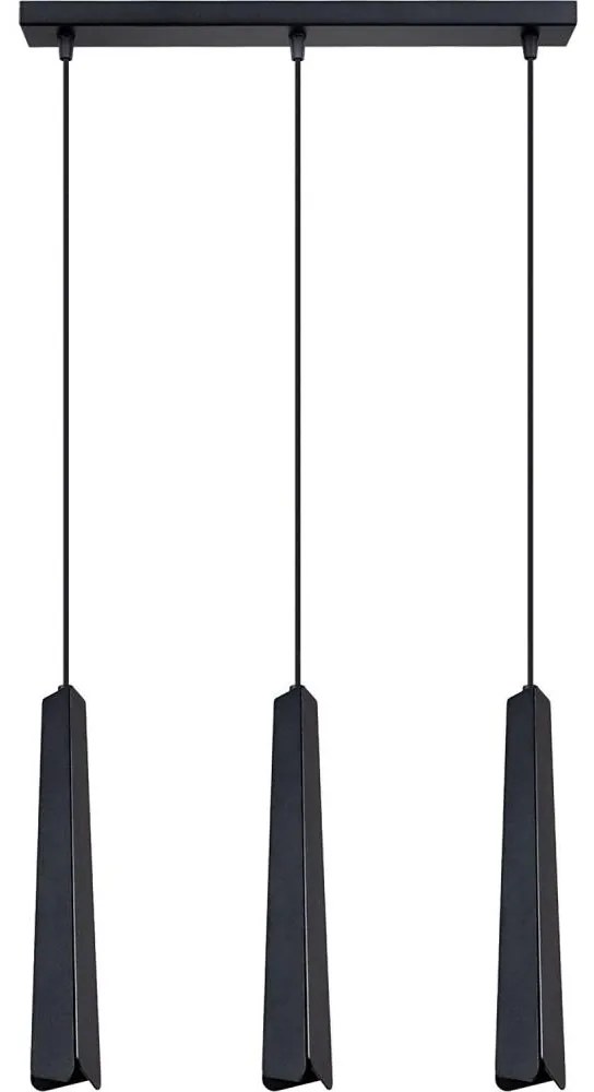 Sollux SL.1402 - Lampadario a sospensione con filo PRYSM 3xG9/8W/230V nero