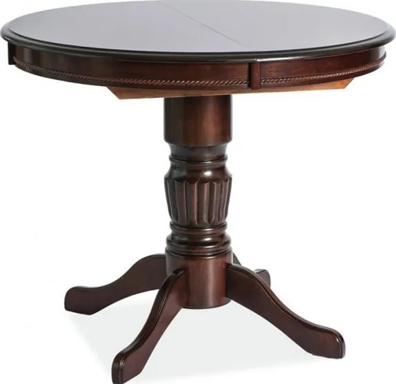 Tavolo allungabile Margo noce scuro - L 90-125 x L 90 x H 75 cm