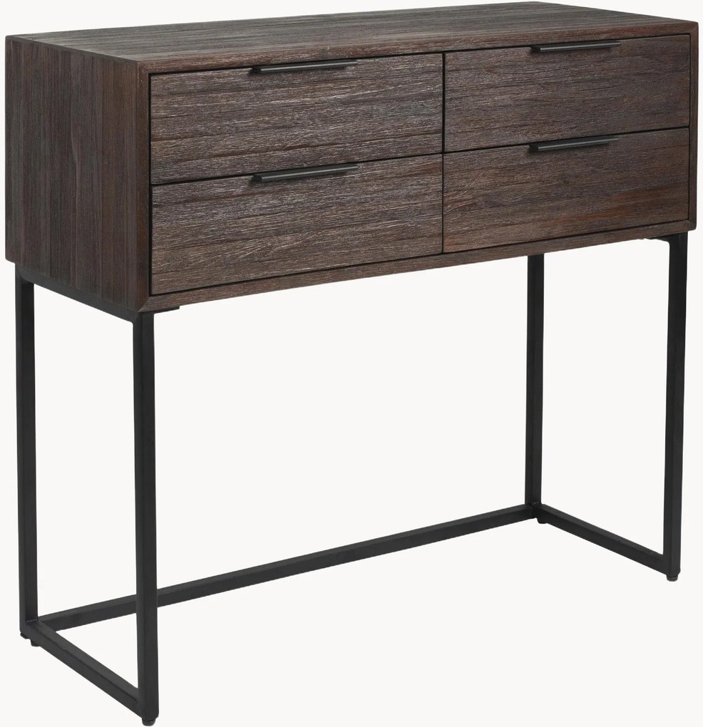 Consolle in legno di teak con cassetti Webster
