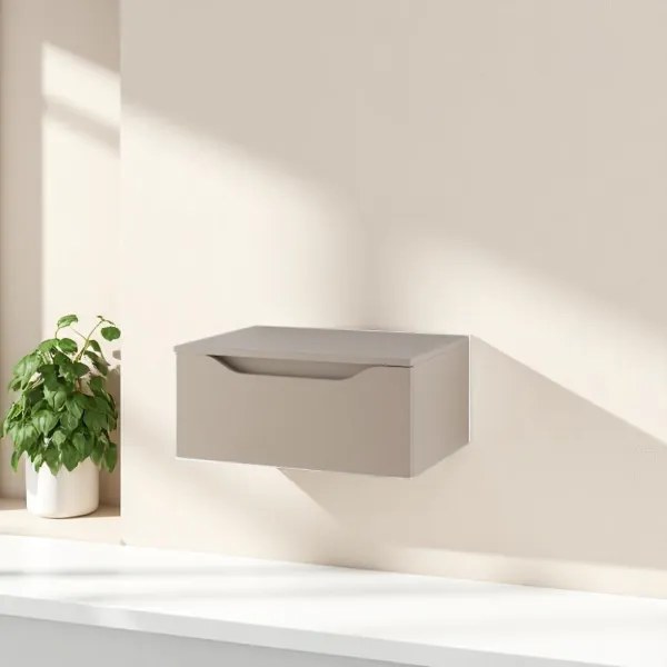 Cassetto bagno sospeso 60 cm GIGLIO Tortora Opaco