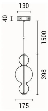 Lampadario LED a sospensione con filo LED/12,6W/230V 3000K