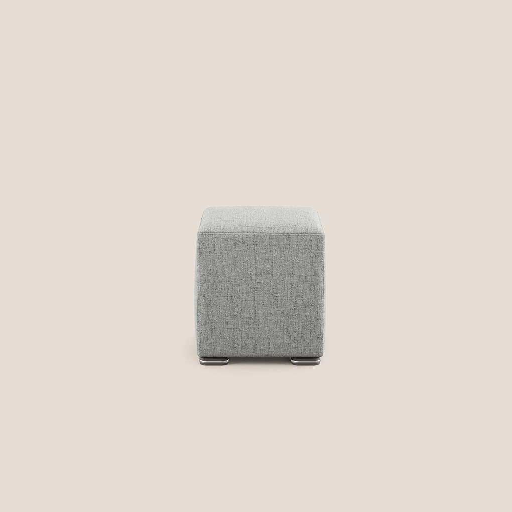 Cube pouf in tessuto morbido impermeabile T03 grigio chiaro