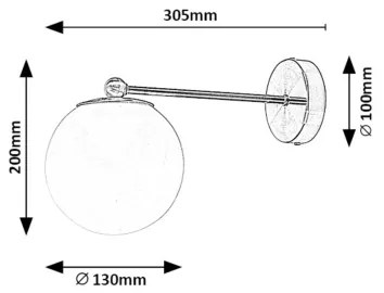 Rabalux 71081 - Applique KIARA 1xE27/35W/230V oro