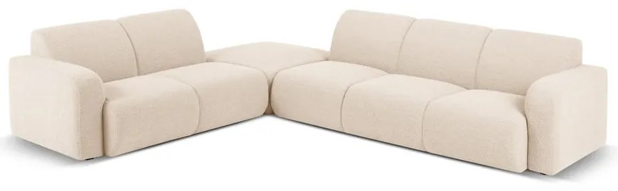 Divano angolare beige in tessuto bouclé (angolo sinistro) Molino - Micadoni Home