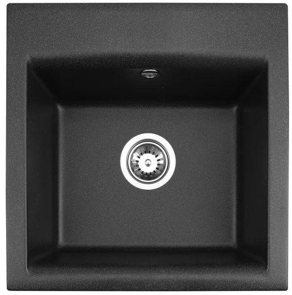 ALVEUS SETA23193 - Lavello da cucina ATROX + miscelatore MINTAS 34 cm granito/nero