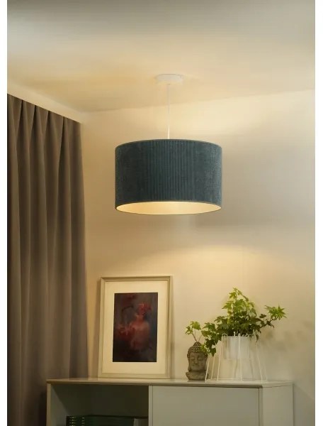 Duolla - Lampadario a sospensione con filo CORDUROY 1xE27/15W/230V diametro 40 cm azzurro