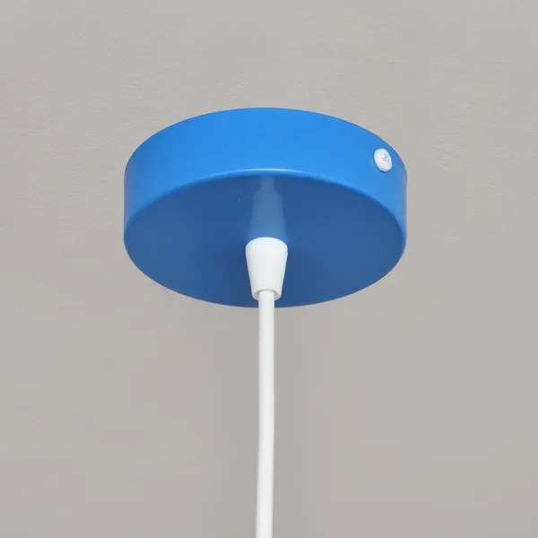 Lampadario a sospensione per bambini STARS 1xE27/15W/230V blu/bianco