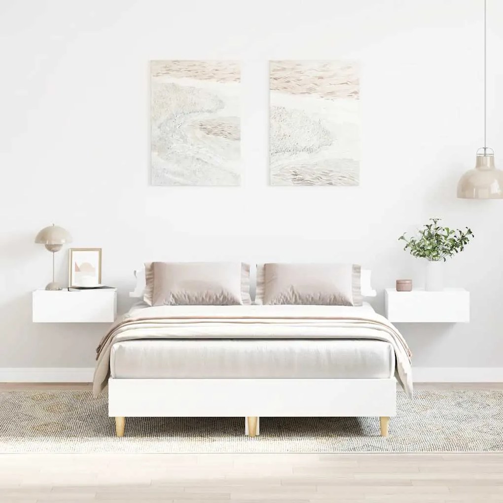 Giroletto Senza Materasso Bianco 120x190cm İn Legno Multistrato /