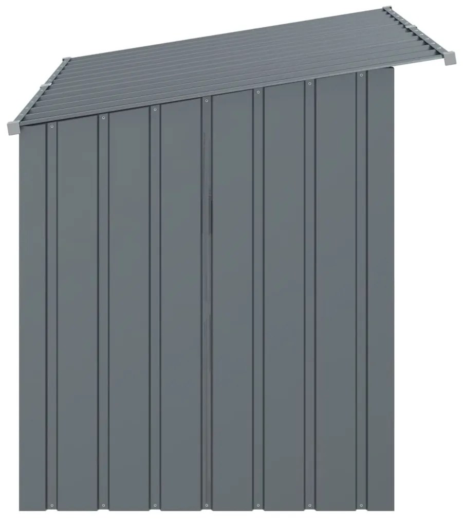 Casetta cani con tetto antracite 153x91x110 cm acciaio zincato