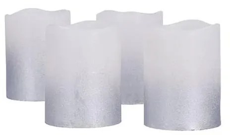 Solight 1V284 - Set da 4 candele LED in cera naturale, alimentazione 1x CR2032, luce bianco caldo