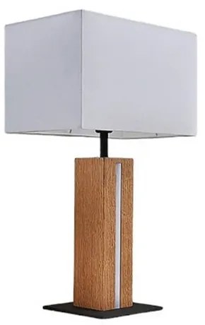 Garry Square Lampada da Tavolo White/Wood - Lindby