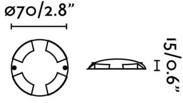 FARO 70564 - Lampada da incasso da esterno LED KEENAN-3 LED/1W/12V IP67