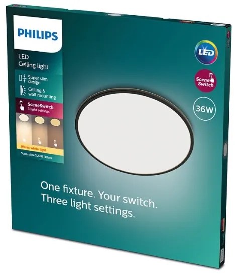 Philips - Plafoniera LED dimmerabile SUPERSLIM SCENE SWITCH LED/36W/230V