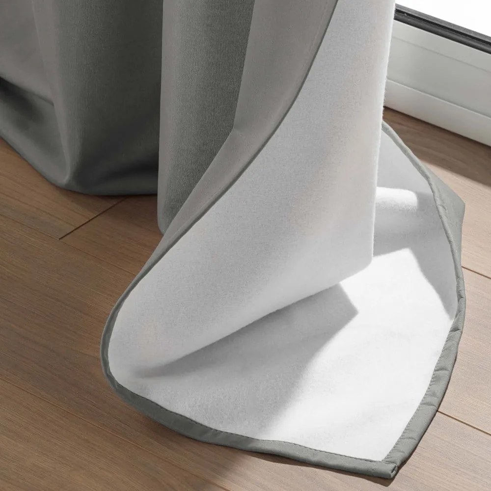 Tenda fonoassorbente in microfibra grigia 135x260 cm Micropolar - douceur d'intérieur