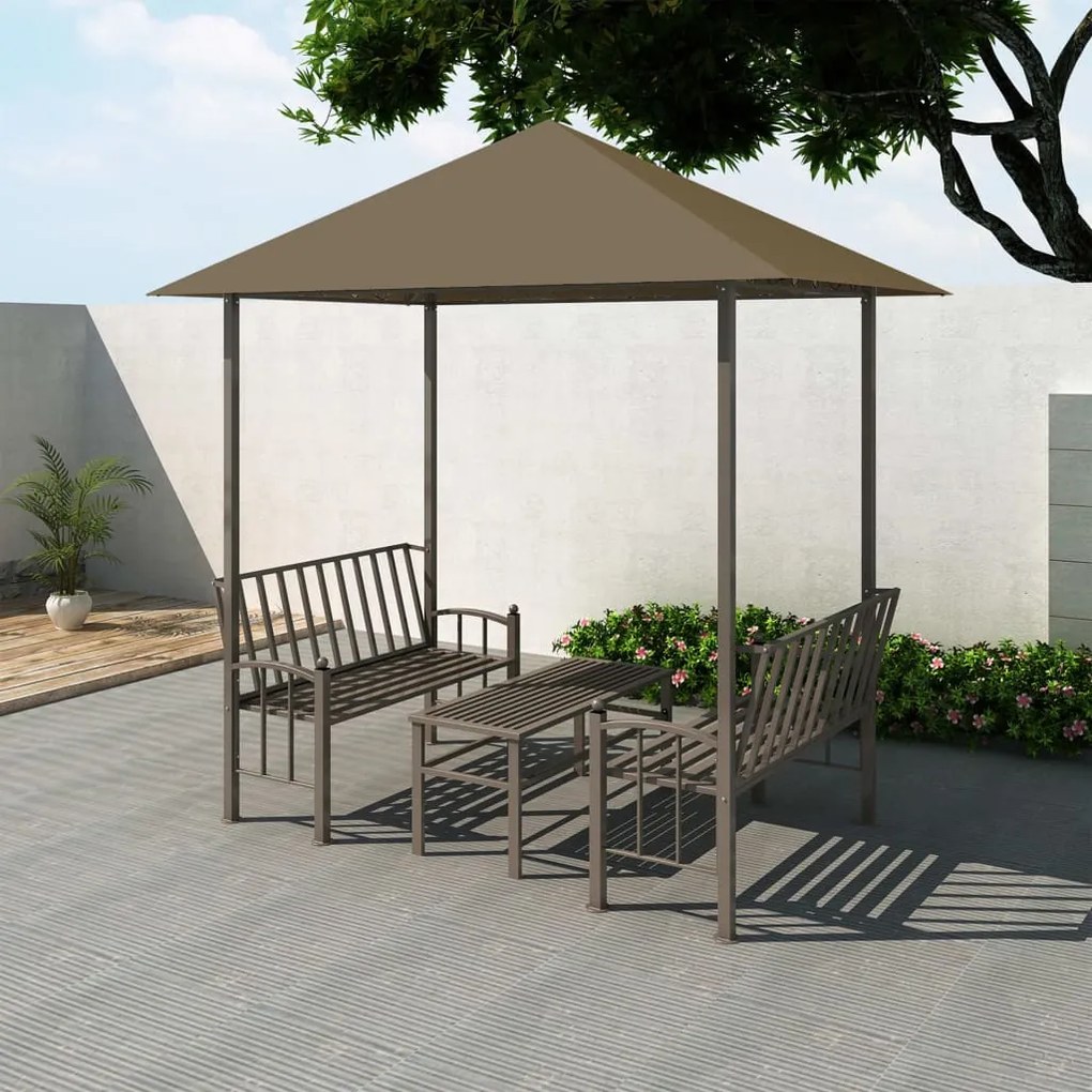 Padiglione Giardino Tavolo E Panche 2,5x1,5x2,4m Talpa 180 G/m² /