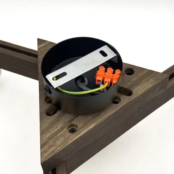 Brilagi - Lampadario LED ANTHONY 3xE14/40W/230V rovere/noce/nero