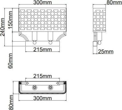 Open Design OR84597 - Applique VERNO 2xE14/12W/230V cromo lucido