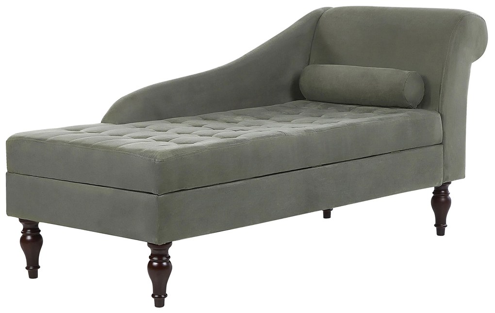 Chaise longue con contenitore grigio scuro PESSAC Beliani