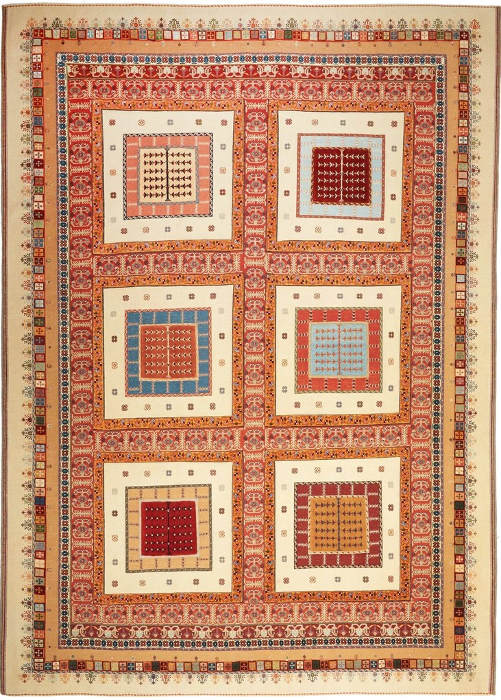 Tappeto persiano 350 x 250 Beige (Iran) Annodato A Mano