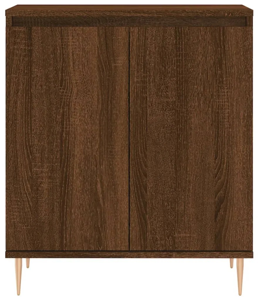 Credenza rovere marrone 60x35x70 cm in legno multistrato