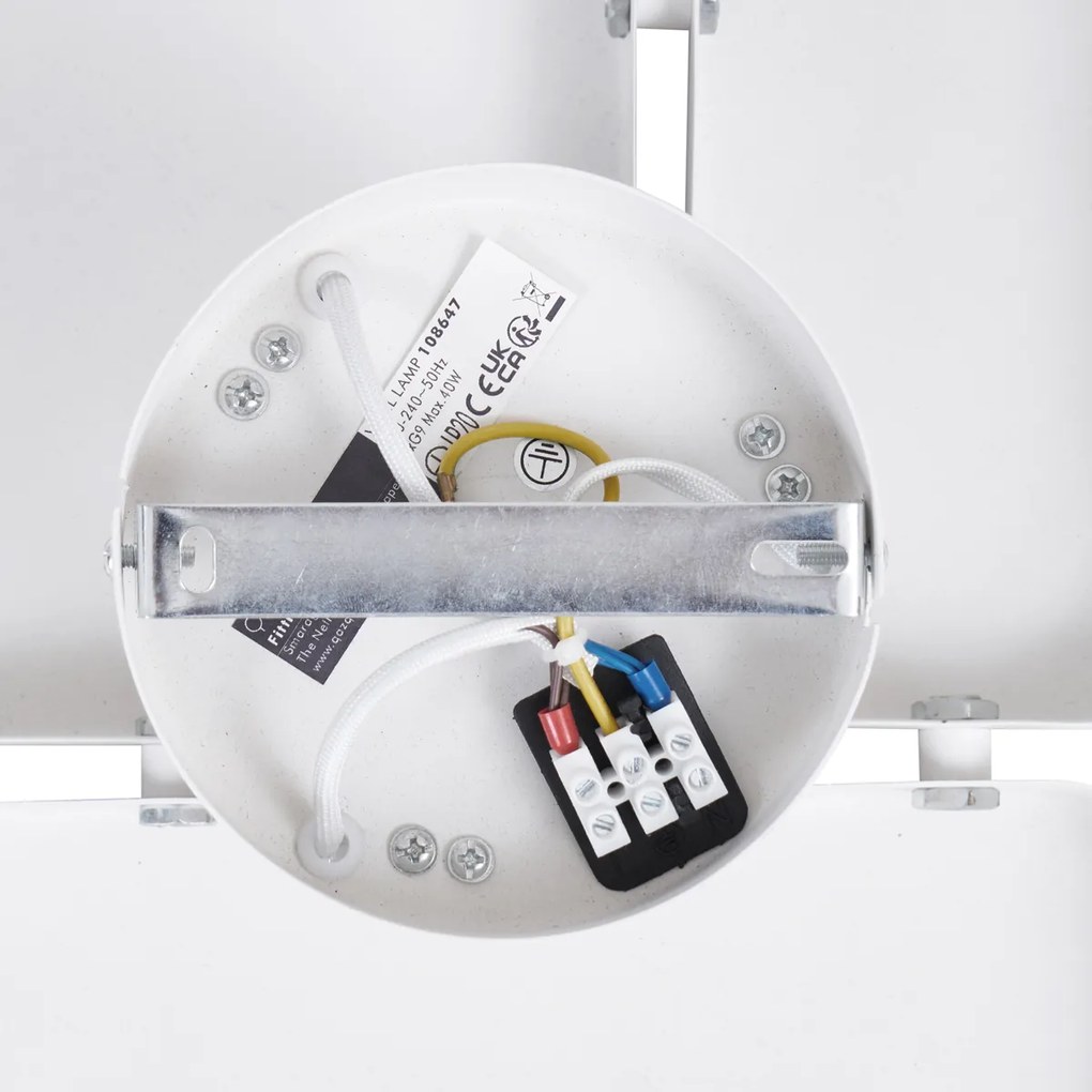 Lampada da parete di design bianca a 3 luci - Planes