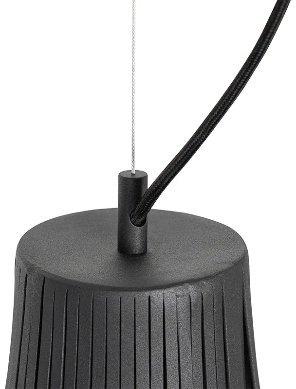 Lampada a sospensione moderna nera 48 cm - Saffira