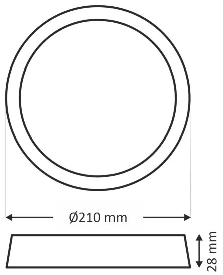 Plafoniera LED LED/18W/230V 4200K diametro 21 cm bianco
