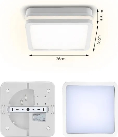 Brilagi - Lampada da esterno LED BENE LED/24W/230V 26x26 cm bianca IP54