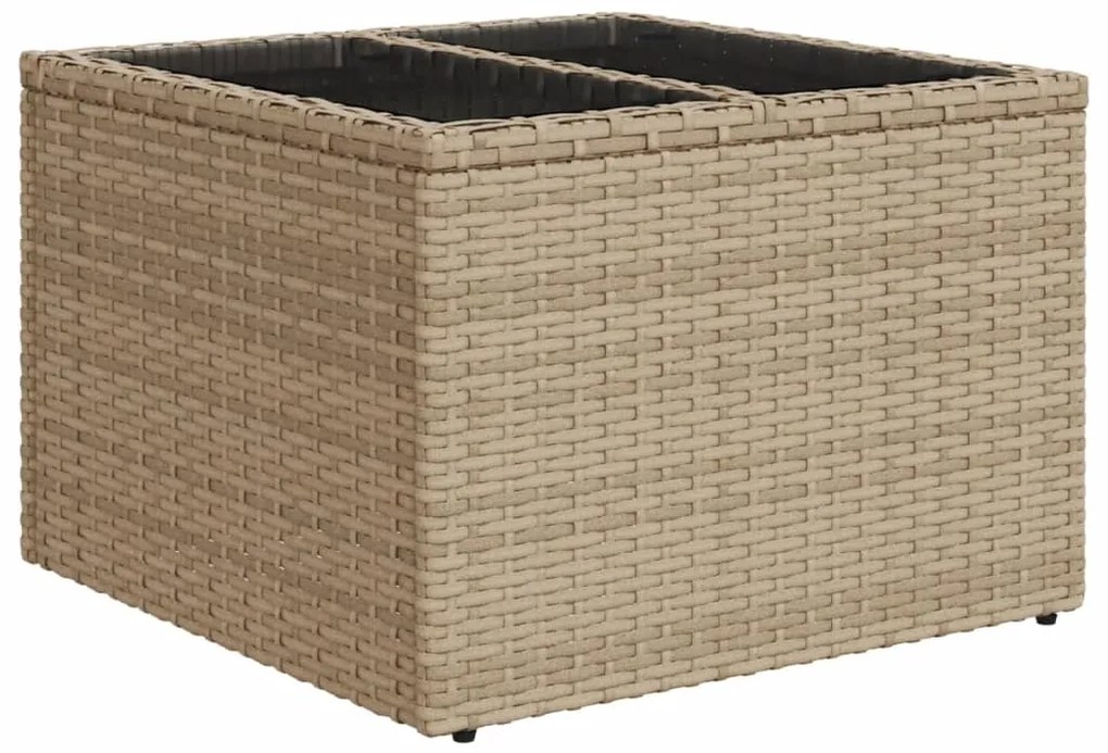 Set divani da giardino 7 pz con cuscini beige in polyrattan