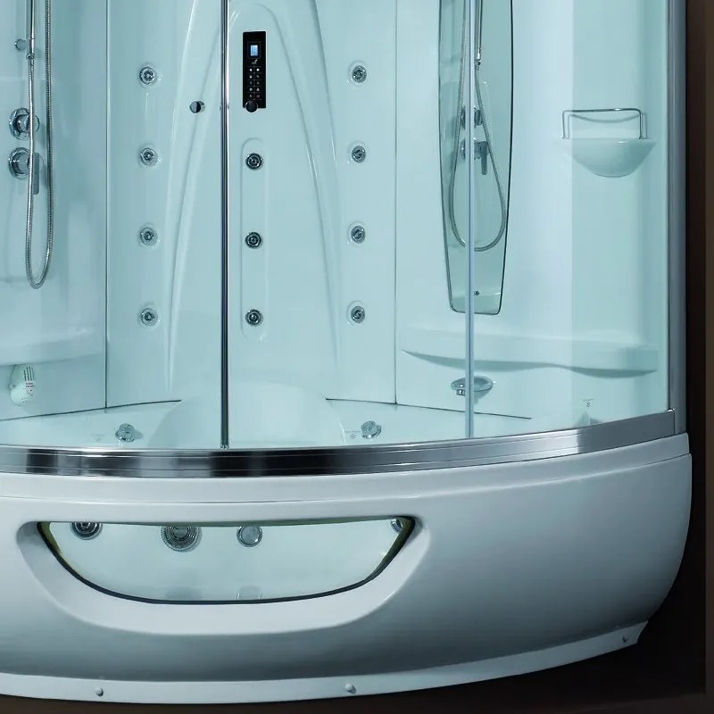 Kamalu - Vasca idromassaggio con box doccia 150x150cm | K-PL500