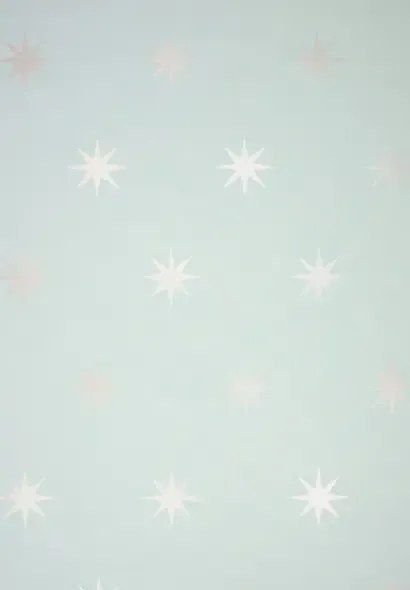 Osborne & Little Carta da parati Coronata Star - Teal/ Silver