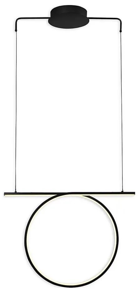 Lampadario a sospensione su cavo ODETTA LED/30W/230V 4000K nero