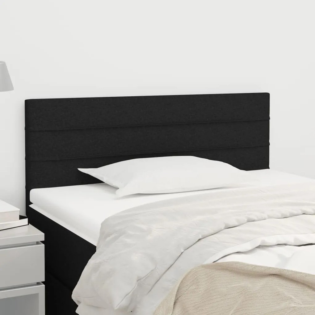 Testiera Nera 100x5x78/88 Cm İn Tessuto /