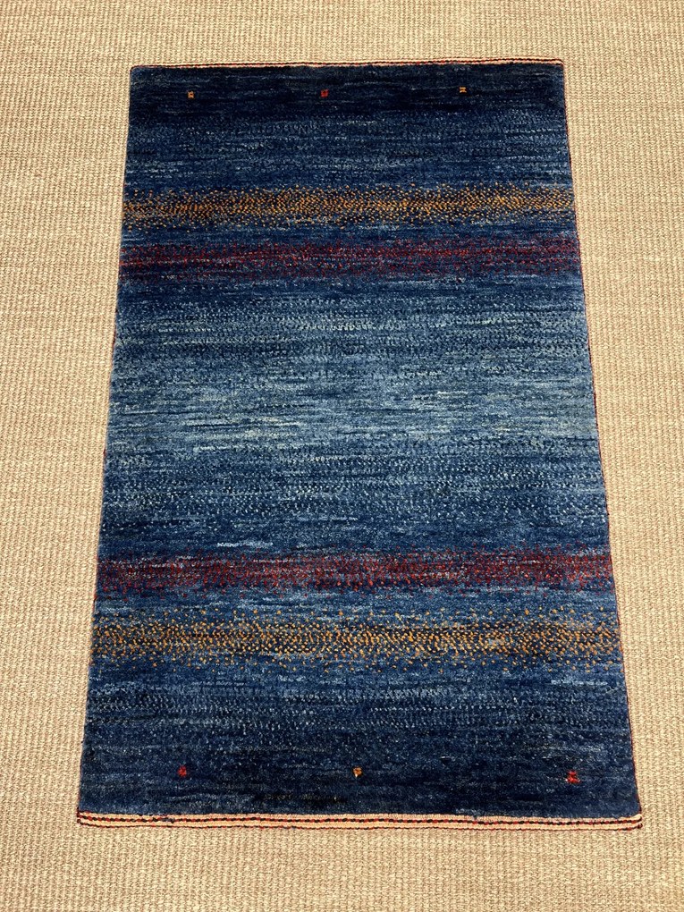 Loribaft Tappeto 60x90 Blu (Iran) Annodato A Mano