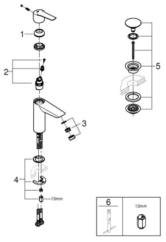 GROHE 24204002 - Miscelatore per lavabo START misura M cromo lucido