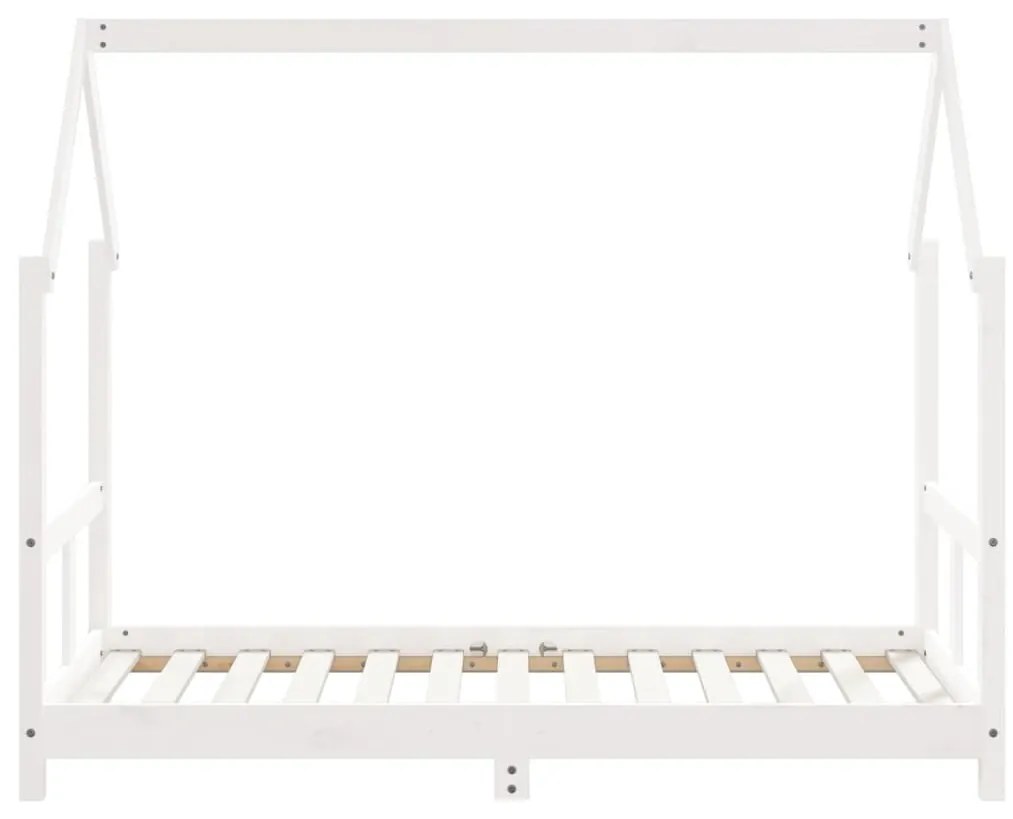Giroletto per bambini bianco 80x160cm in legno massello di pino