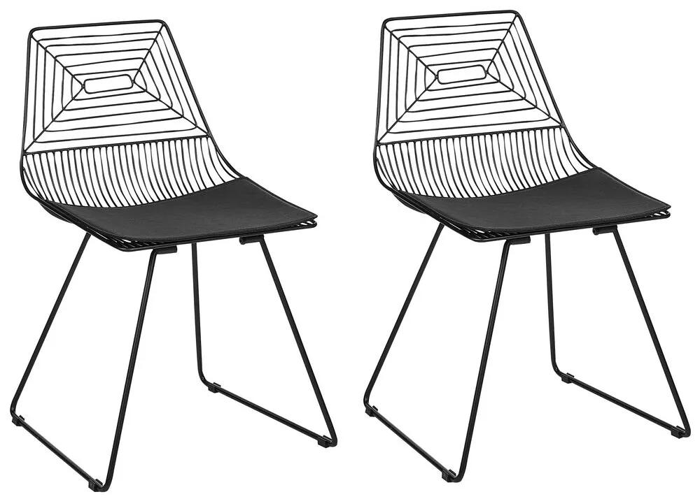 Set di 2 sedie metallo nero BEATTY Beliani