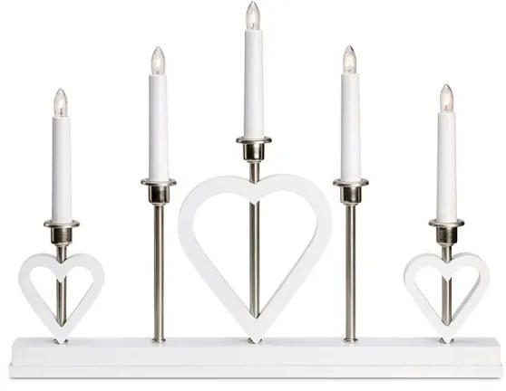Markslöjd 705830 - Candelabro natalizio MELISSA 5xE10/3W/230V bianco