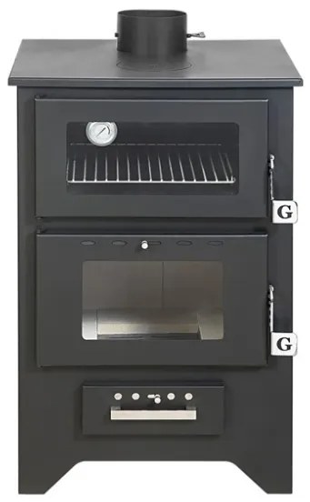 Stufa A Legna Con Forno Silvia Nera 14,6 Kw L50,5xp58,5xh90,5