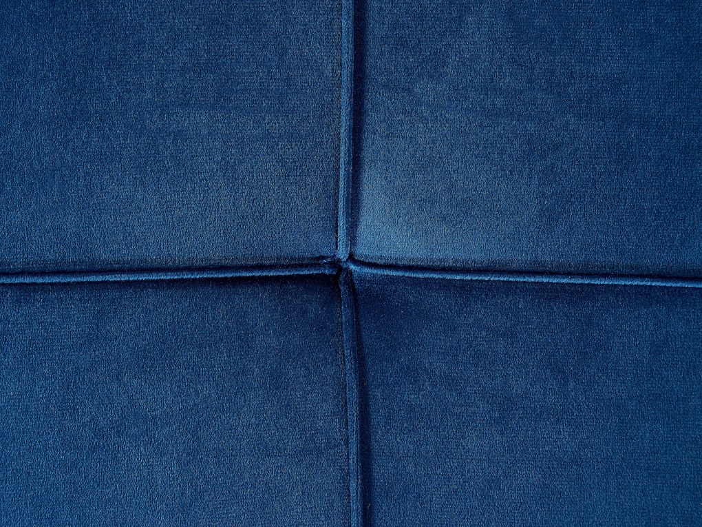 Chaise longue sinistra velluto blu e azzurro GONESSE Beliani