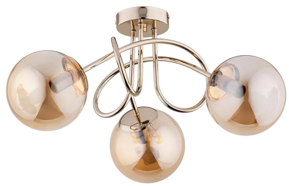 Lampadario a plafone BANKO 3xE14/10W/230V ottone