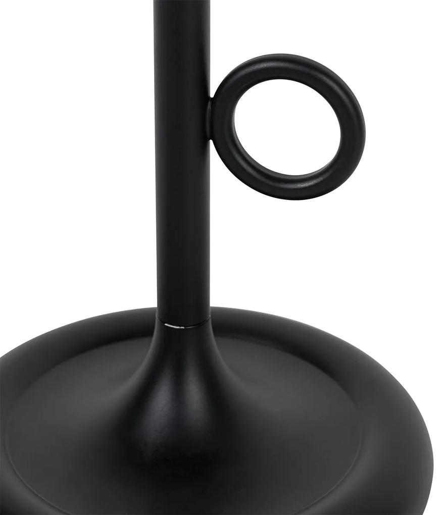 Lampada da tavolo per esterni nera con LED con dimmer tattile ricaricabile - Sjarel