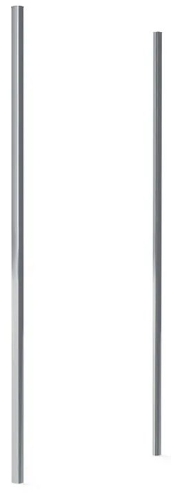 Pannello laterale per box doccia Slimline L 90 x H 195cm, Sp. 6 mm profilo in alluminio argento anodizzato