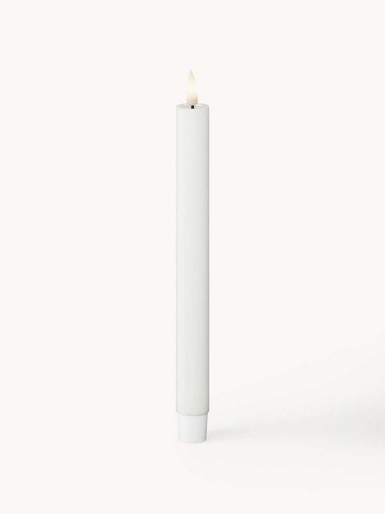 Set di 2 candele a bastoncino fatte a mano Real Flame, alt. 24 cm