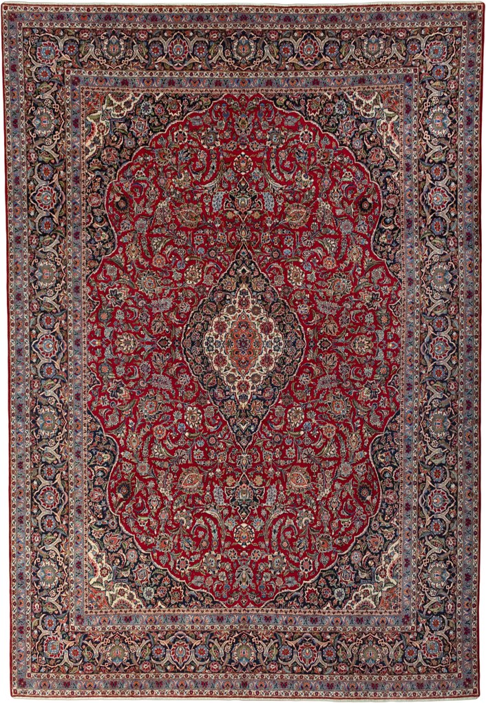 Kashan Tappeto persiano 480 x 330 Rosso (Iran) Annodato A Mano