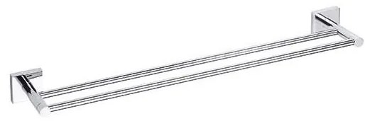 Porta asciugamani 65,5x5,5 cm, finitura argento